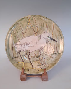 Large Platter depicting Little egrets