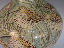 Load image into Gallery viewer, Large vessel  depicting Curlews on Bodmin moor.
